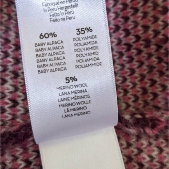 Mother The Slim Low Cardigan Sweater S Bad Boy Magnet Purple Plaid Cropped - Picture 8 of 9